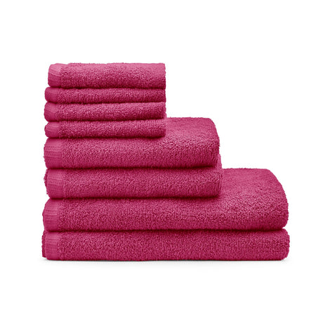 Catherine Lansfield Quick Dry 400gsm 2 Piece Bath Sheet Towel Bale - Hot Pink - Quick Dry 8 Piece Bale Hot Pink