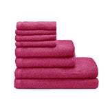 Catherine Lansfield Quick Dry 400gsm Cotton Towel - Hot Pink - Quick Dry 8 Piece Bale Hot Pink
