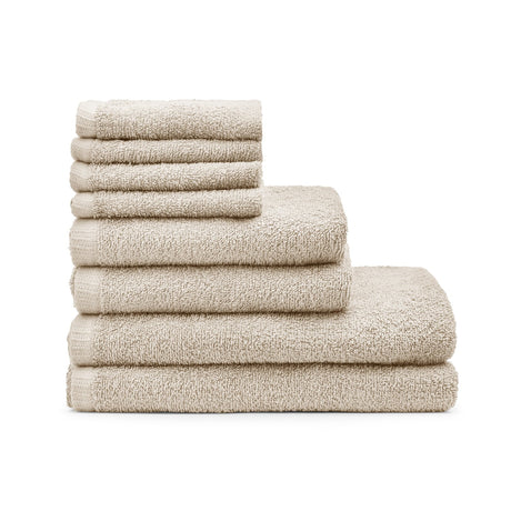 Catherine Lansfield Quick Dry 400gsm 2 Piece Bath Sheet Towel Bale - Natural - Quick Dry 8 Piece Bale Natural