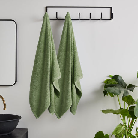 Catherine Lansfield Quick Dry 400gsm Towel Sage 100% Cotton