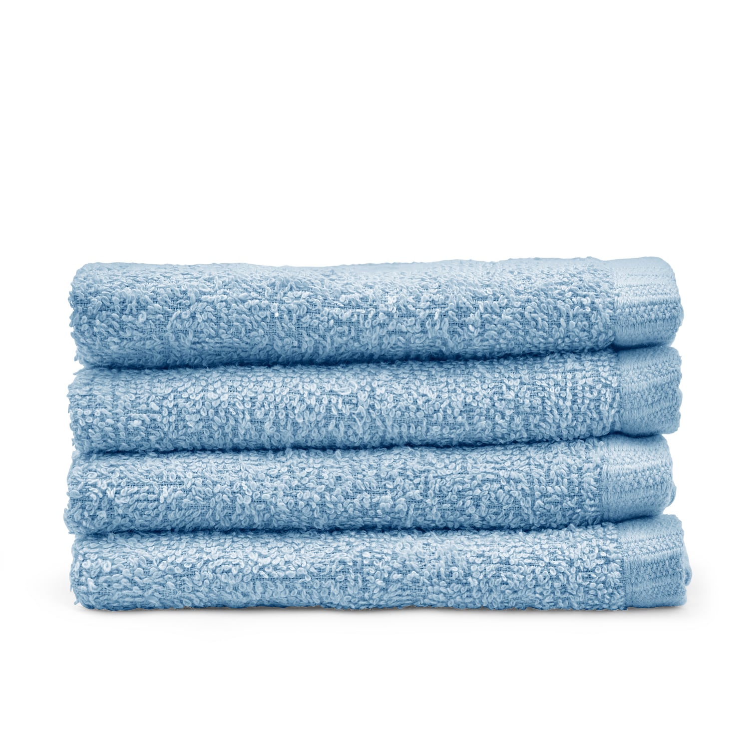 Catherine Lansfield Quick Dry 400gsm Cotton Towel - Blue - Quick Dry Face Cloth 4 Pk Blue