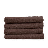 Catherine Lansfield Quick Dry 400gsm Cotton Towel - Chocolate - Quick Dry Face Cloth 4 Pk Chocolate