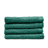 Catherine Lansfield Quick Dry 400gsm Cotton Towel - Forest Green - Quick Dry Face Cloth 4 Pk Green