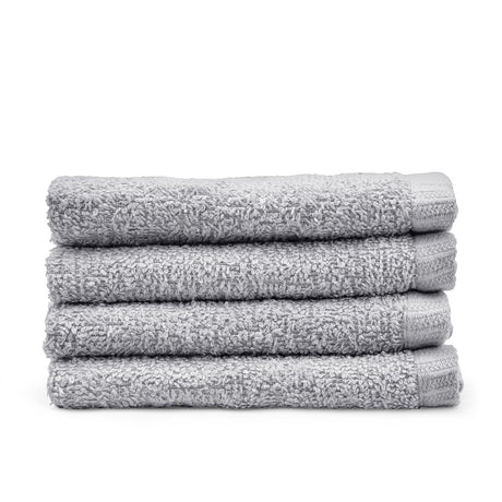 Catherine Lansfield Quick Dry 400gsm Cotton Towel - Grey - Quick Dry Face Cloth 4 Pk Grey