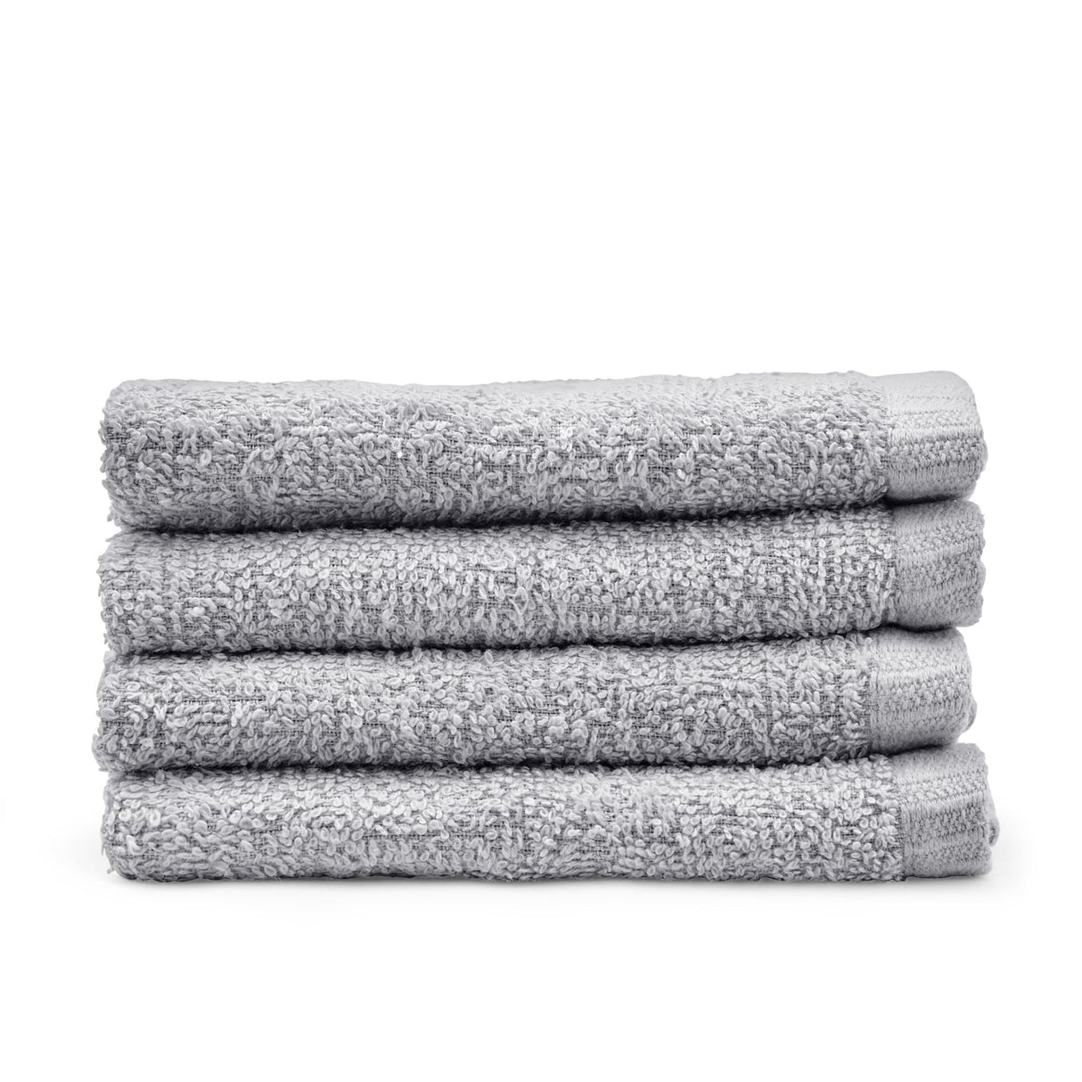Catherine Lansfield Quick Dry Cotton Face Cloths 4 Pack 30x30cm - Grey - Quick Dry Face Cloth 4 Pk Grey