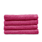 Catherine Lansfield Quick Dry 400gsm Cotton Towel - Hot Pink - Quick Dry Face Cloth 4 Pk Hot Pink
