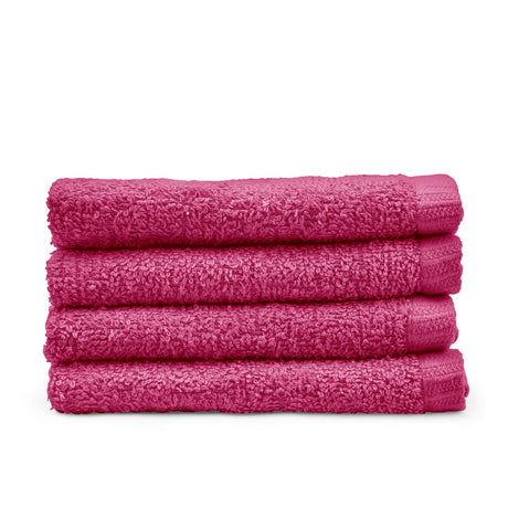 Catherine Lansfield Quick Dry 400gsm Cotton Towel - Hot Pink - Quick Dry Face Cloth 4 Pk Hot Pink