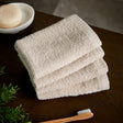 Catherine Lansfield Quick Dry Cotton Face Cloths 4 Pack 30x30cm - Natural - Quick Dry Face Cloth 4 Pk Natural