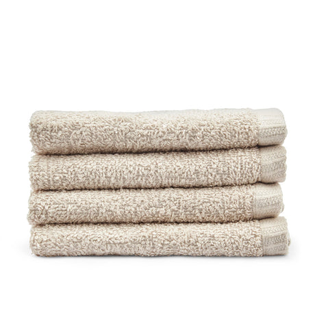 Catherine Lansfield Quick Dry 400gsm Cotton Towel - Natural - Quick Dry Face Cloth 4 Pk Natural