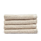 Catherine Lansfield Quick Dry Cotton Face Cloths 4 Pack 30x30cm - Natural - Quick Dry Face Cloth 4 Pk Natural