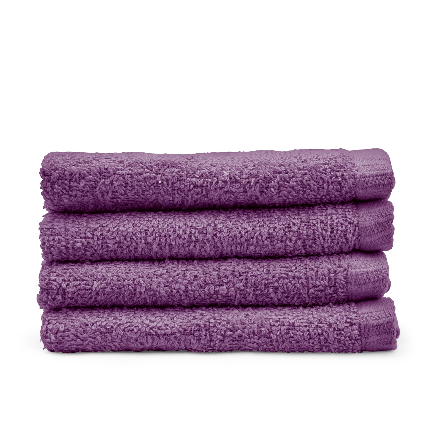 Catherine Lansfield Quick Dry 400gsm Cotton Towel - Plum - Quick Dry Face Cloth 4 Pk Plum
