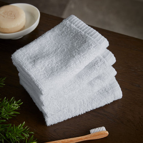 Catherine Lansfield Quick Dry Hair Turbans Pack of 2 - White - Quick Dry Face Cloth 4 Pk White