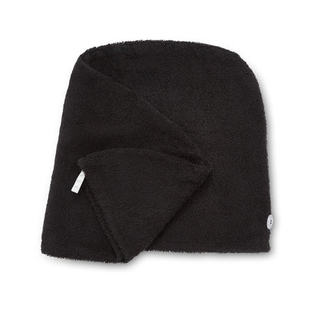 Catherine Lansfield Quick Dry 400gsm 2 Piece Bath Sheet Towel Bale - Black - Quick Dry Hair Turban Pair Black Towel