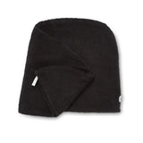 Catherine Lansfield Quick Dry Hair Turbans Pack of 2 - Black - Quick Dry Hair Turban Pair Black Towel