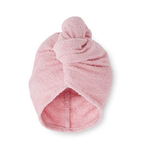 Catherine Lansfield Quick Dry Cotton Face Cloths 4 Pack 30x30cm - Pink - Quick Dry Hair Turban Pair Pink