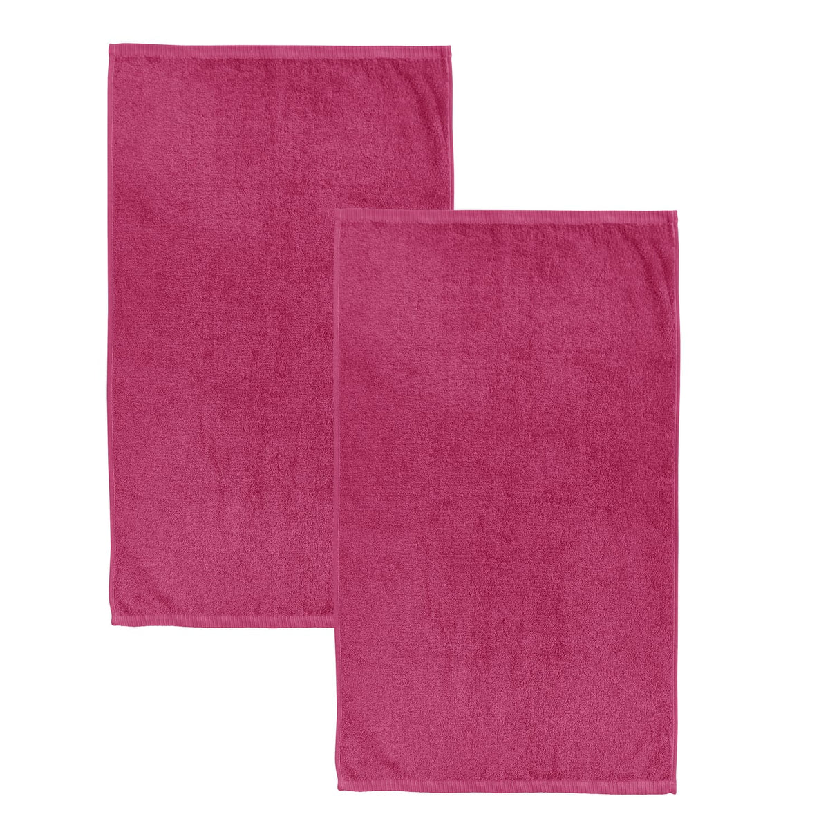 Catherine Lansfield Quick Dry Cotton Face Cloths 4 Pack 30x30cm - Hot Pink - Quick Dry Sheet Pair Hot Pink