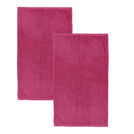 Catherine Lansfield Quick Dry Cotton Face Cloths 4 Pack 30x30cm - Hot Pink - Quick Dry Sheet Pair Hot Pink