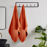 Catherine Lansfield Quick Dry Cotton 8 Piece Towel Bale - Orange - Quick Dry Sheet Pair Orange