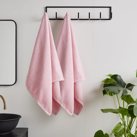 Catherine Lansfield Quick Dry 400gsm 2 Piece Bath Sheet Towel Bale - Hot Pink - Quick Dry Sheet Pair Pink