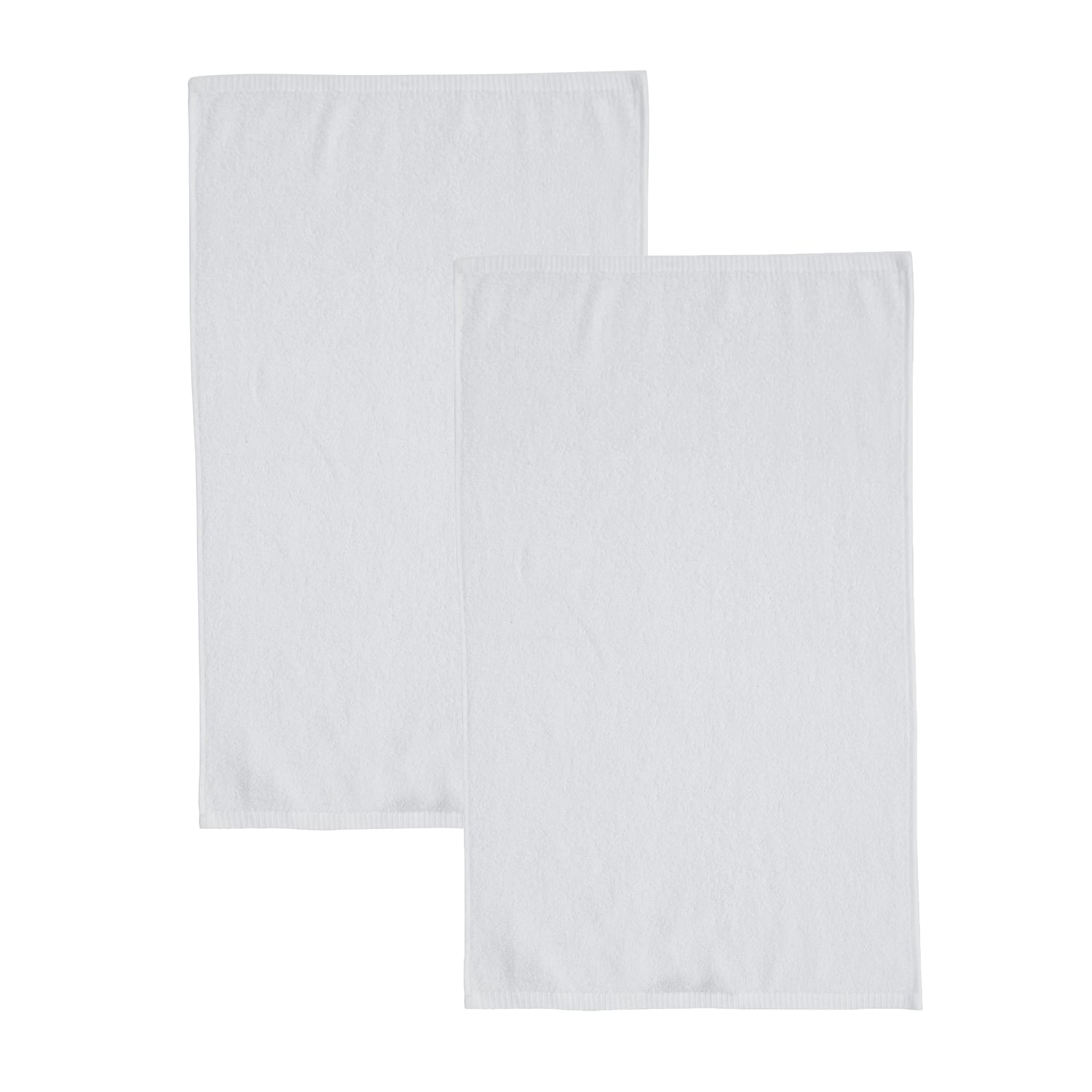 Catherine Lansfield Quick Dry Cotton Face Cloths 4 Pack 30x30cm - White - Quick Dry Sheet Pair White