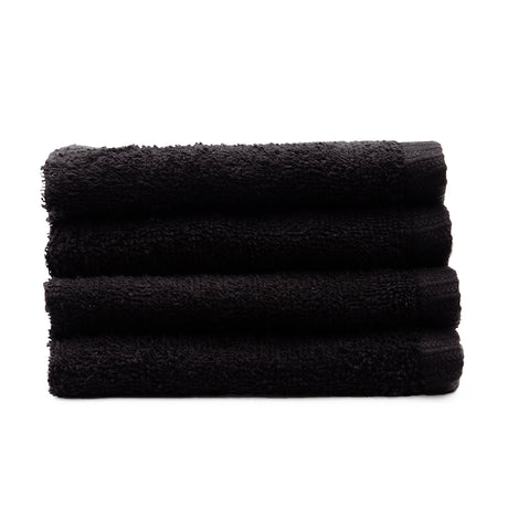 Catherine Lansfield Quick Dry Hair Turbans Pack of 2 - Black - Quick Dry Towels Black Face Cloth