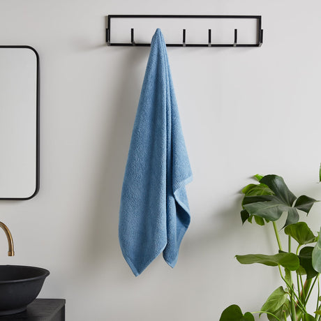 Catherine Lansfield Quick Dry 400gsm 2 Piece Bath Sheet Towel Bale - Blue - Quick Dry Towel Blue