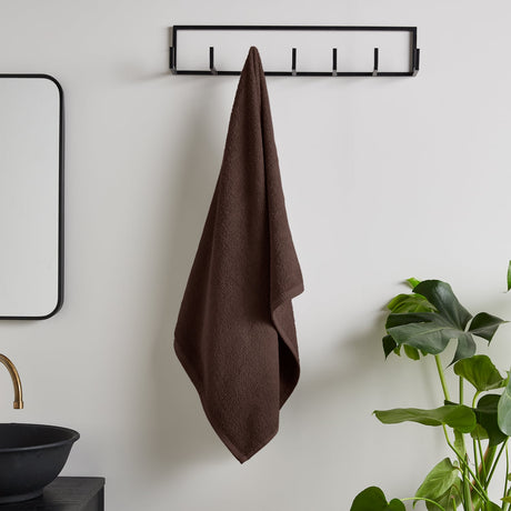 Catherine Lansfield Quick Dry 400gsm 2 Piece Bath Sheet Towel Bale - Black - Quick Dry Towel Chocolate