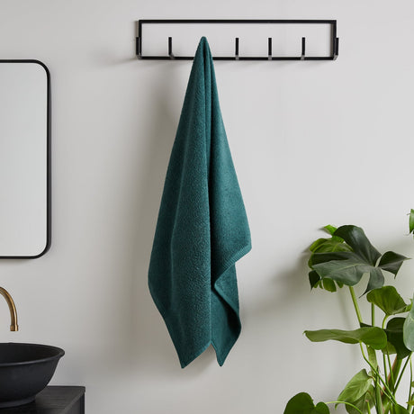 Catherine Lansfield Quick Dry 400gsm Cotton Towel - Forest Green - Quick Dry Towel Green