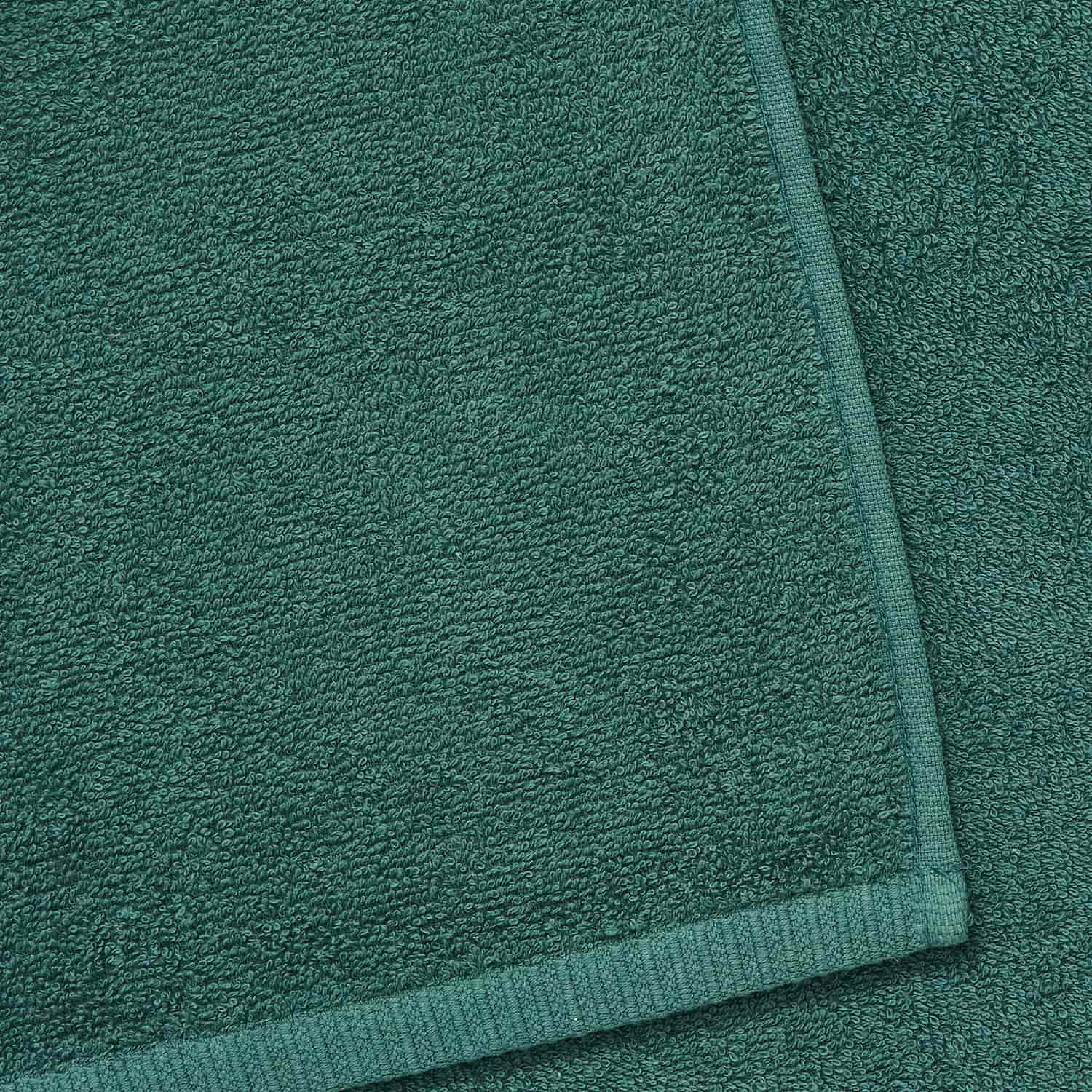 Catherine Lansfield Quick Dry Cotton Face Cloths 4 Pack 30x30cm - Forest Green - Quick Dry Towel Green
