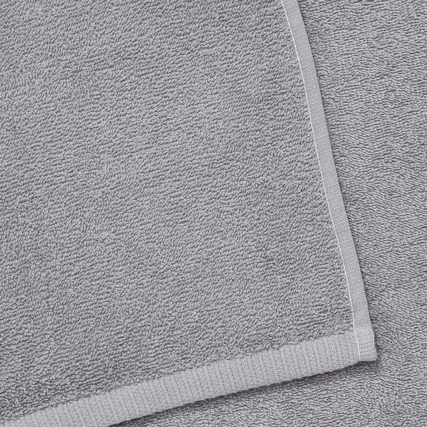 Catherine Lansfield Quick Dry Cotton Face Cloths 4 Pack 30x30cm - Grey - Quick Dry Towel Grey