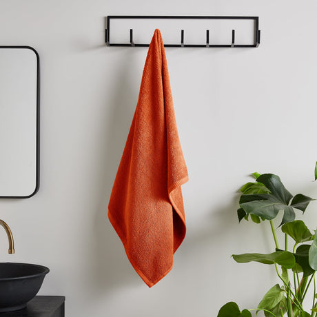 Catherine Lansfield Quick Dry Cotton 8 Piece Towel Bale - Orange - Quick Dry Towel Orange