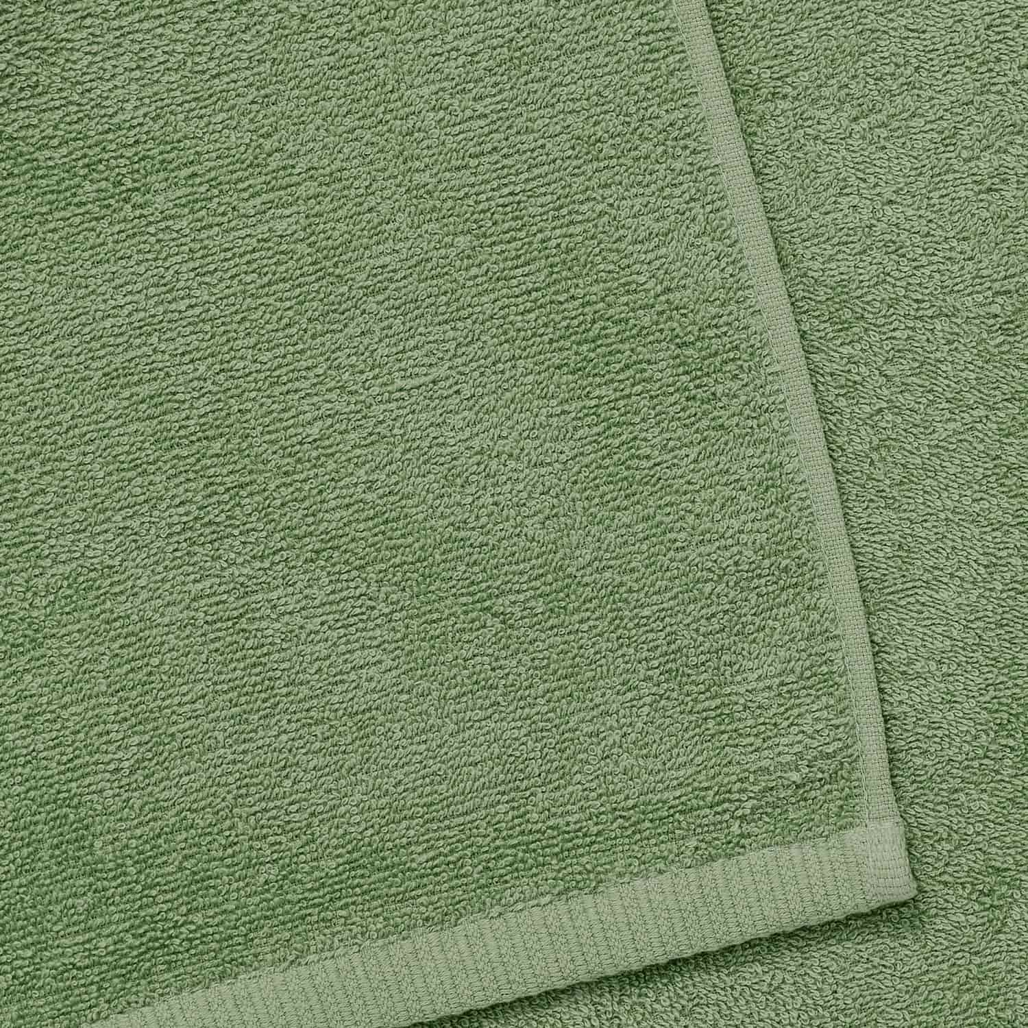 Catherine Lansfield Quick Dry Cotton Face Cloths 4 Pack 30x30cm - Sage Green - Quick Dry Towel Sage Green