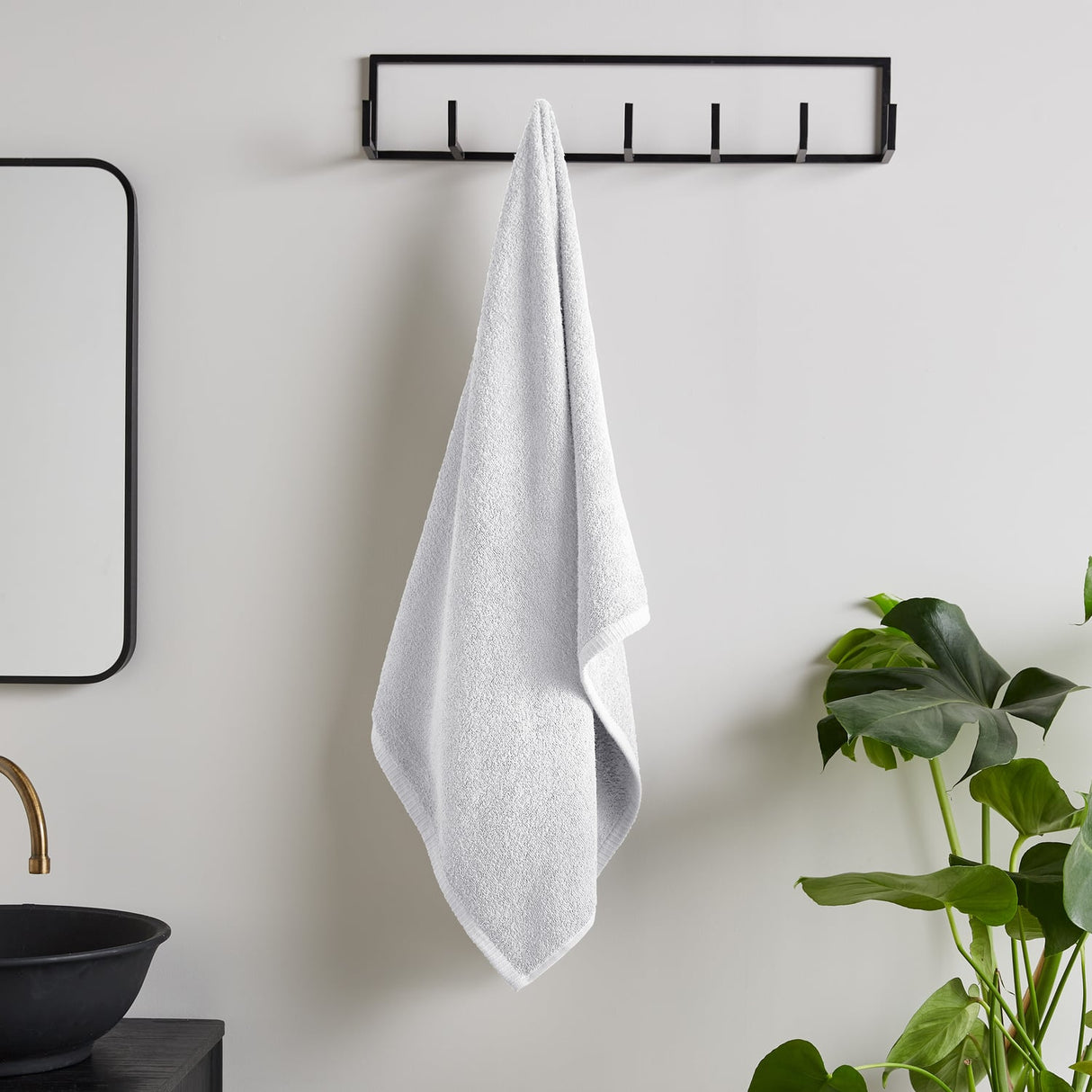 Catherine Lansfield Quick Dry 400gsm 2 Piece Bath Sheet Towel Bale - White - Quick Dry Towel White