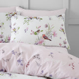 Catherine Lansfield Songbird Duvet Cover Set - Song Bird Pink White Duvet Set