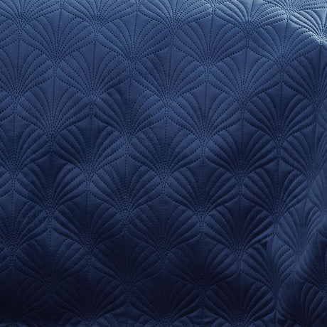 Catherine Lansfield Art Deco Pearl Bedspread - Art Deco Pearl Navy Bedspread