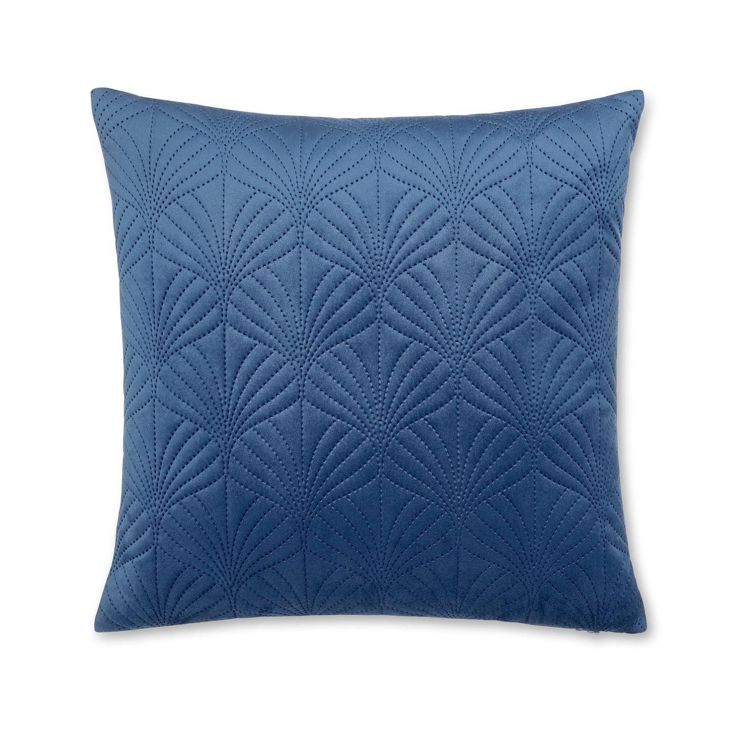 Aloria Botanical Tassel Fringe Navy Filled Cushion - Art Deco Pearl Navy Cushion