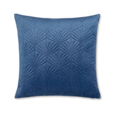 Aloria Botanical Tassel Fringe Navy Filled Cushion - Art Deco Pearl Navy Cushion