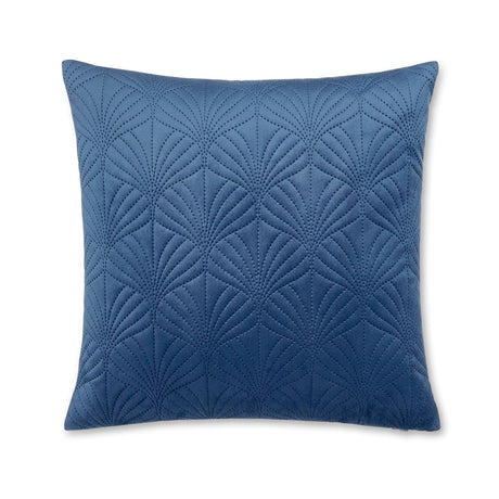 Aloria Botanical Tassel Fringe Navy Filled Cushion - Art Deco Pearl Navy Cushion