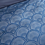 Catherine Lansfield Art Deco Pearl Duvet Cover Set - Art Deco Pearl Navy Duvet Set