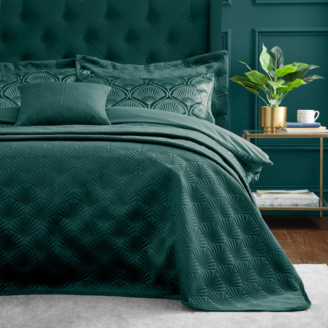 Catherine Lansfield Art Deco Pearl Bedspread