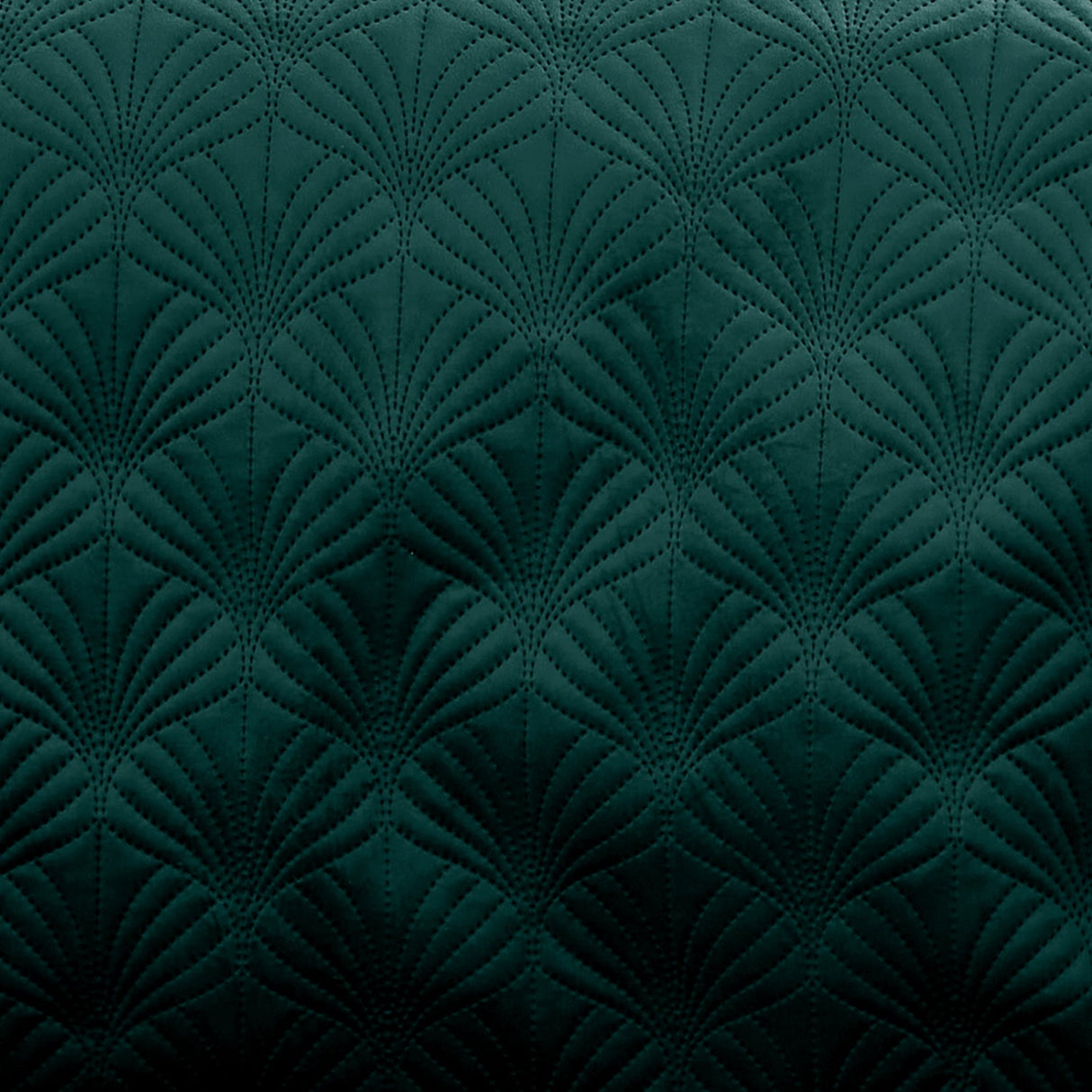Catherine Lansfield Art Deco Pearl Bedspread - Art Deco Pearl Teal Bedspread