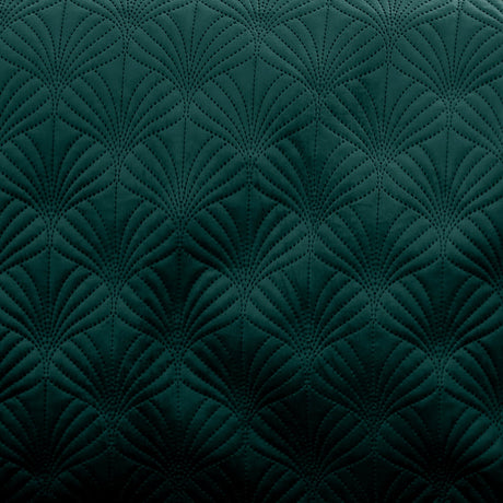 Catherine Lansfield Art Deco Pearl Bedspread - Art Deco Pearl Teal Bedspread