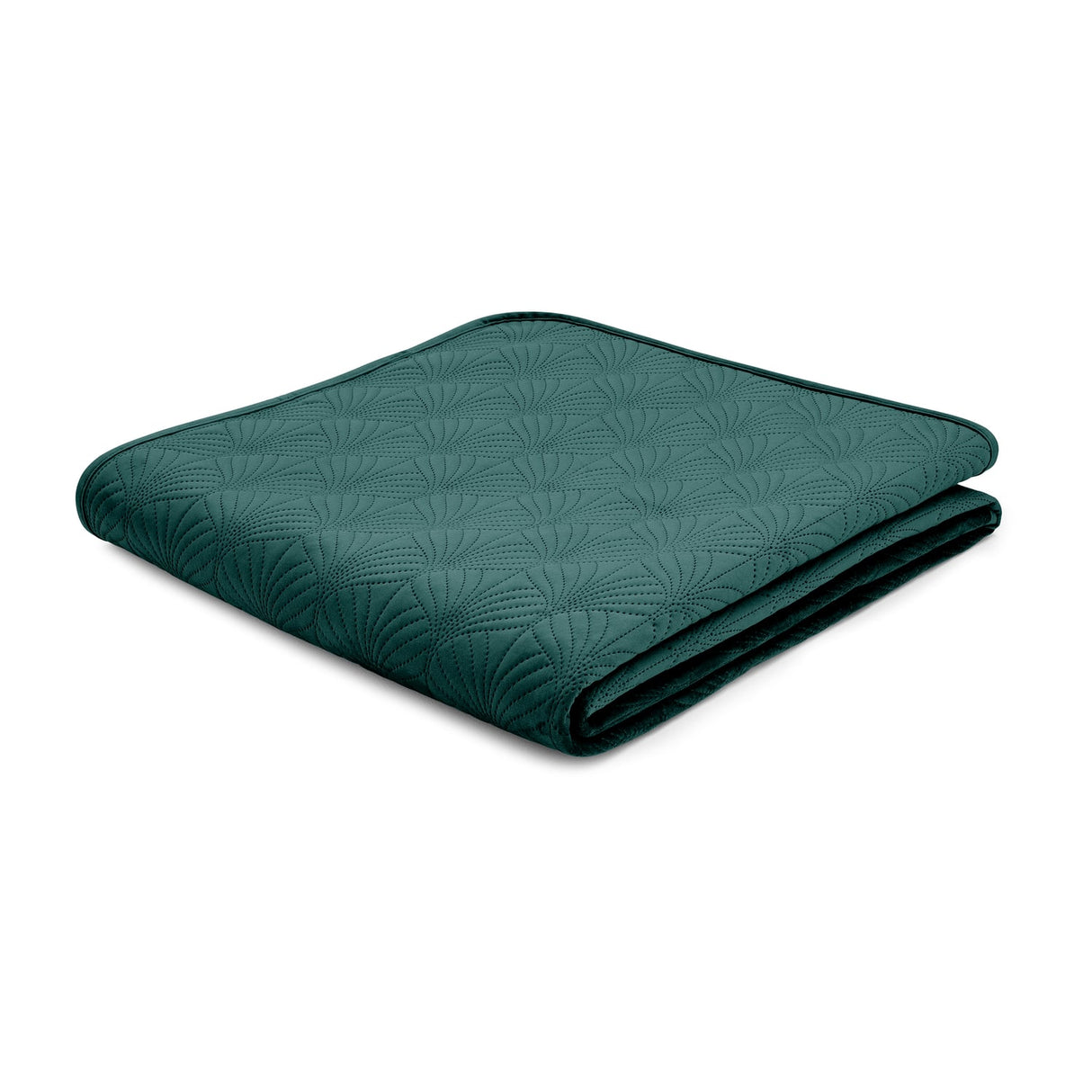Catherine Lansfield Art Deco Pearl Bedspread - Art Deco Pearl Teal Bedspread