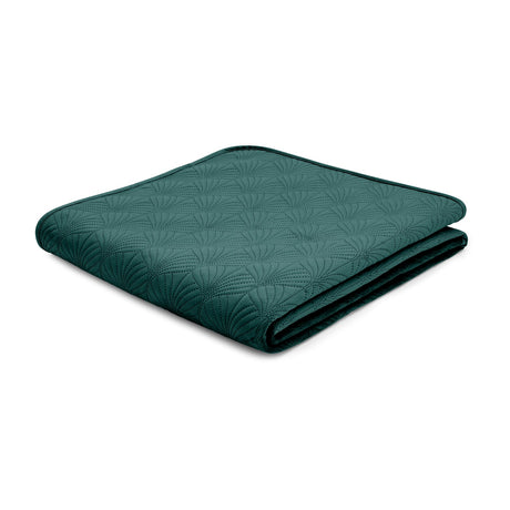Catherine Lansfield Art Deco Pearl Bedspread - Art Deco Pearl Teal Bedspread