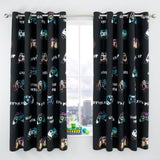 Catherine Lansfield Game Over Kids Eyelet Curtains Polycotton - Game Over Curtains