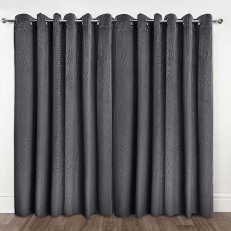 Thermal Embossed Velvet Blackout Eyelet Curtains by Emma Barclay
