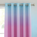 Catherine Lansfield Ombre Rainbow Clouds Kids Eyelet Curtains Polycotton