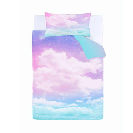 Catherine Lansfield Ombre Rainbow Clouds Duvet Cover Set - Ombre Rainbow Clouds Duvet Set