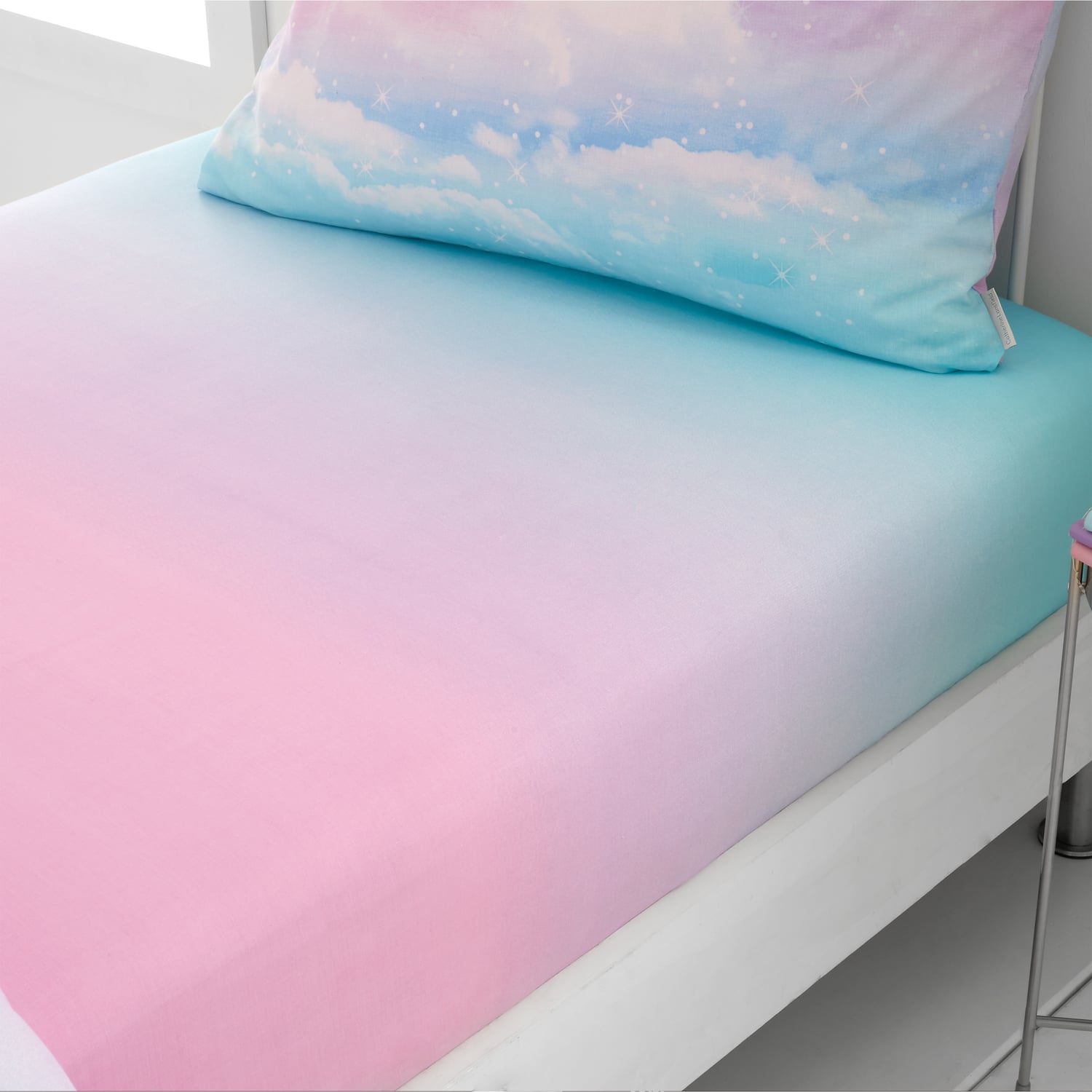 Catherine Lansfield Ombre Rainbow Clouds 25cm Deep Fitted Sheet