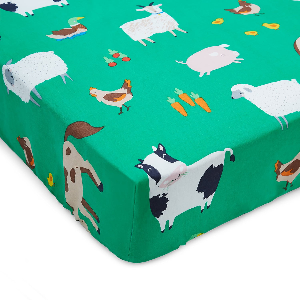 Catherine Lansfield Farmyard Animals 25cm Deep Fitted Sheet - Farmyard Animals Fitted Sheet